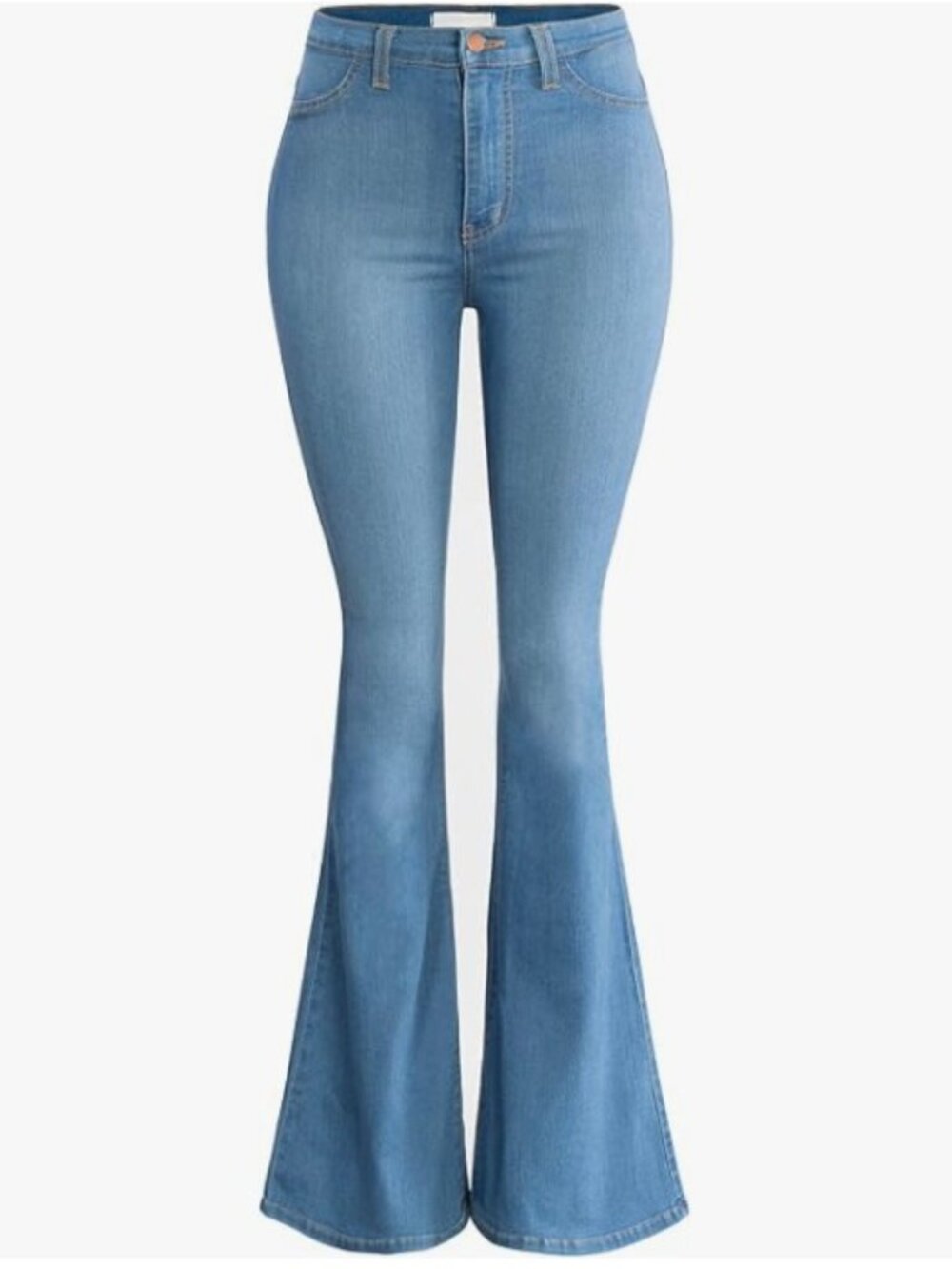 Women's Classic High Waist Denim Bell Bottoms Jeans, Size 8 (29)